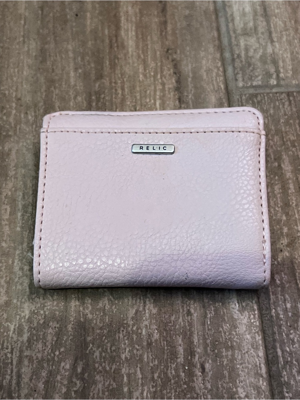 Relic soft pink faux leather pebbled wallet folding